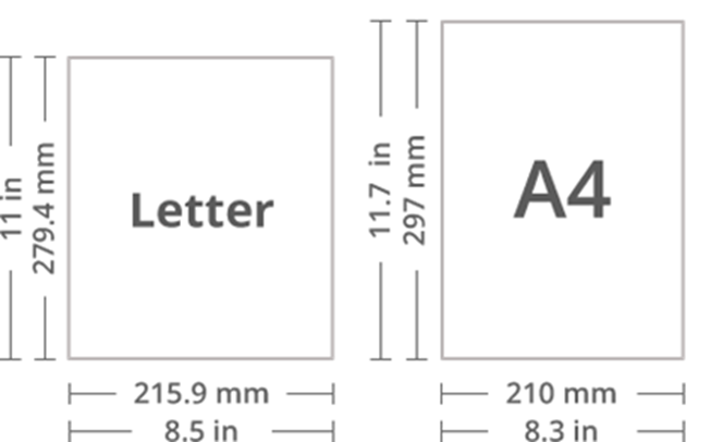 US Government Letter Paper Dimensions & Drawings